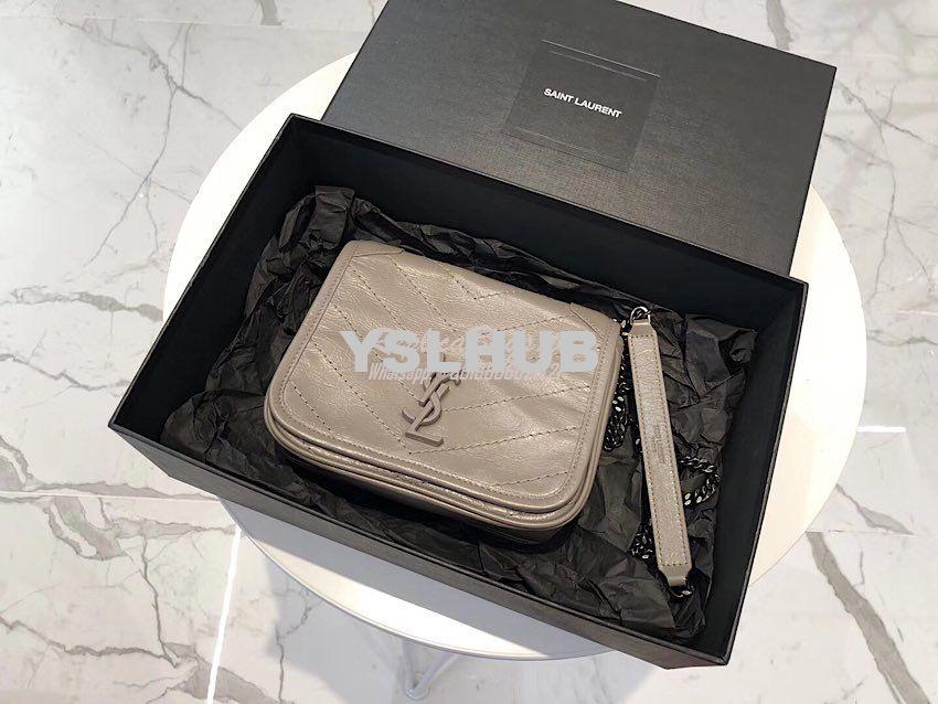 Replica YSL Saint Laurent Kate Chain Wallet With Tassel In Laminated L 11
