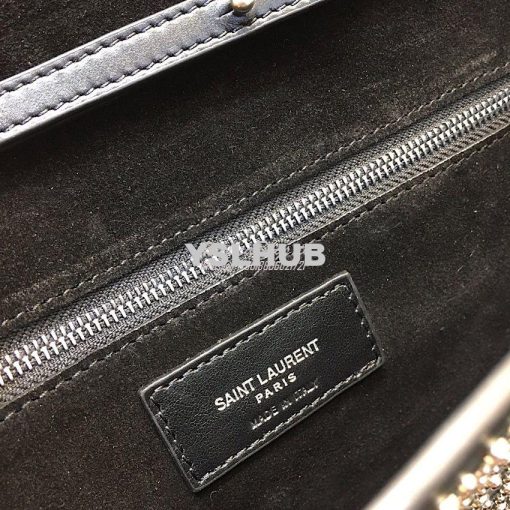 Replica Saint Laurent YSL Le Sept Stud Chain Bag in black leather 7