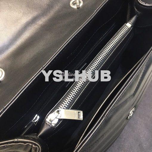 Replica Saint Laurent YSL LouLou Leather Top Handle Bag Black 7