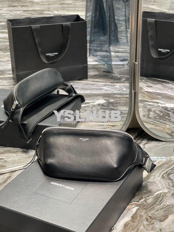 Replica YSL Saint Laurent Classic Belt Bag In Soft Black Leather