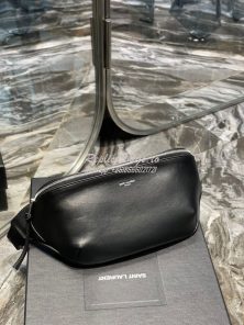 Replica YSL Saint Laurent Classic Belt Bag In Soft Black Leather 2