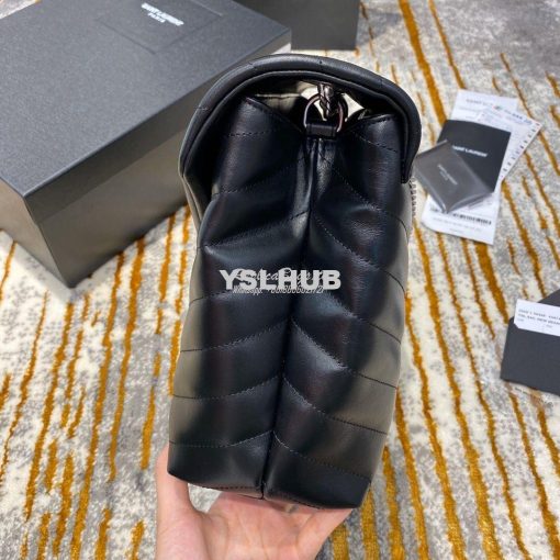 Replica YSL Saint Laurent Medium Loulou Bag In Black "Y" Matelassé Lea 4