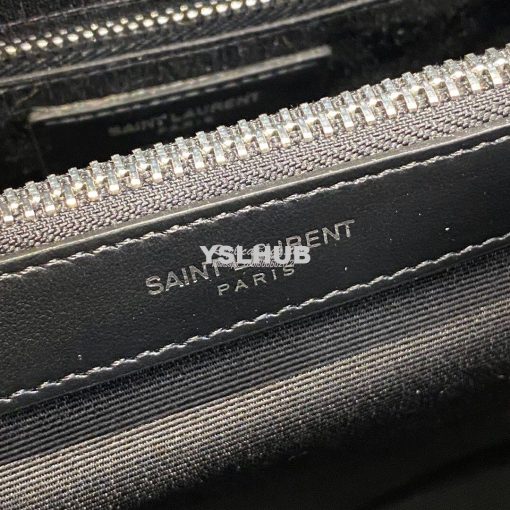 Replica YSL Saint Laurent Medium Loulou Bag In Black "Y" Matelassé Lea 9