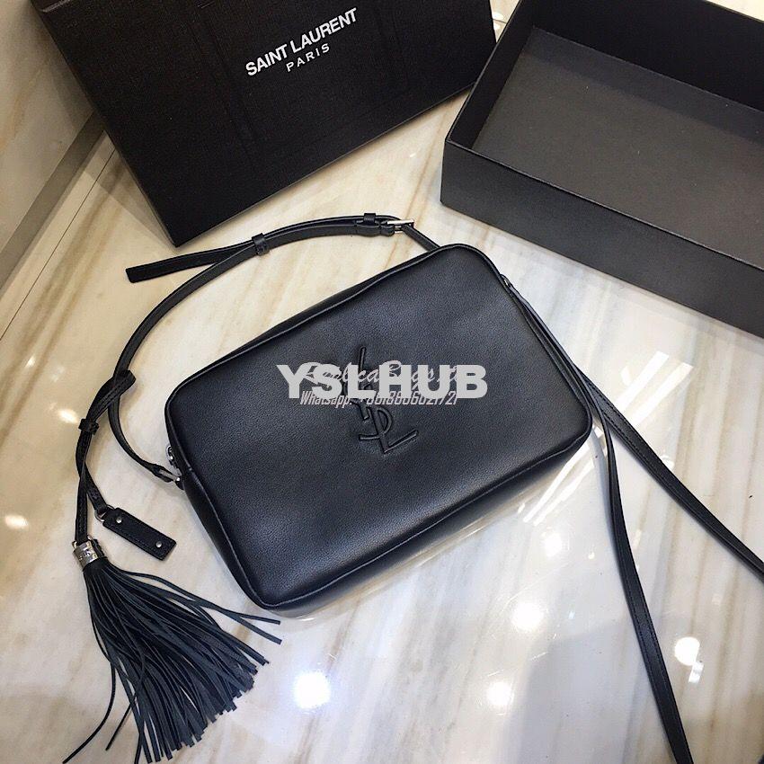 Replica YSL Saint Laurent Lou Camera Bag In Smooth Leather 520533 Blac