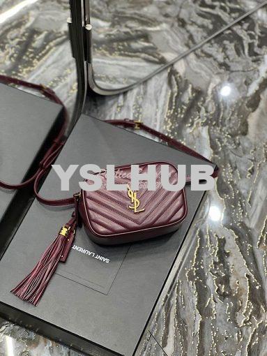 Replica YSL Saint Laurent Lou Belt Bag In Quilted Leather Red 2