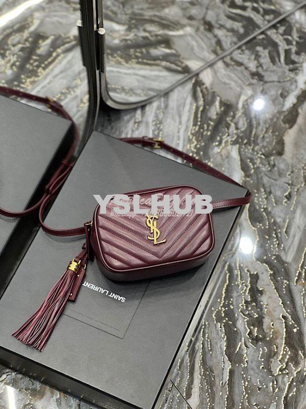 Replica YSL Saint Laurent Lou Belt Bag In Quilted Leather Red 2