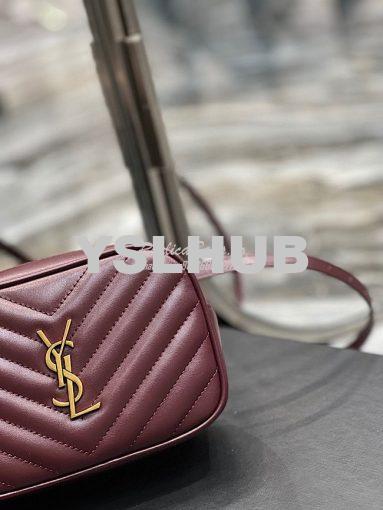 Replica YSL Saint Laurent Lou Belt Bag In Quilted Leather Red 4