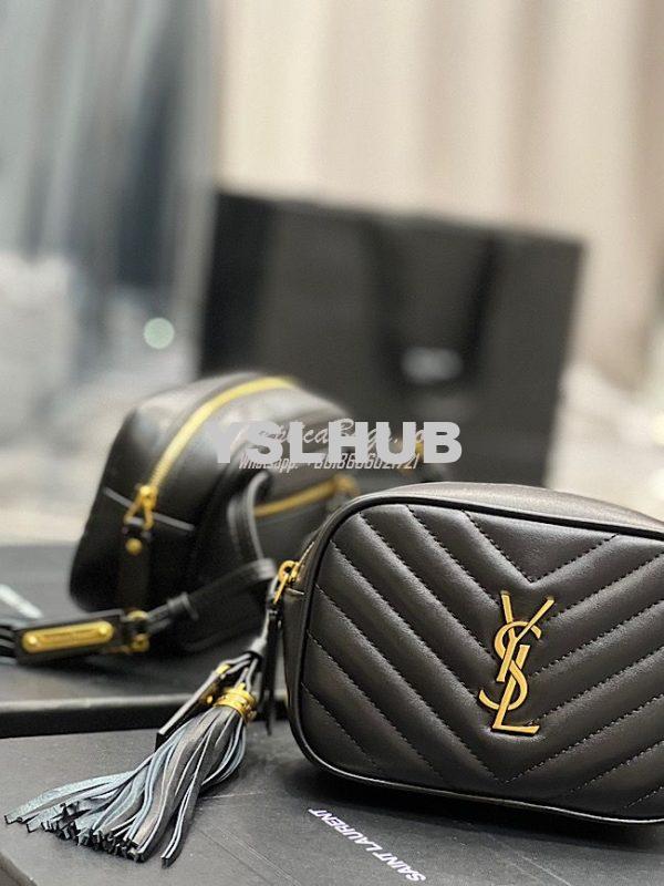 Replica YSL Saint Laurent Lou Belt Bag In Quilted Leather Black 4