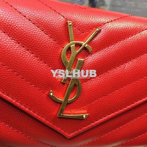 Replica YSL Saint Laurent Flap Wallet Textured Matelassé Leather 37226 5
