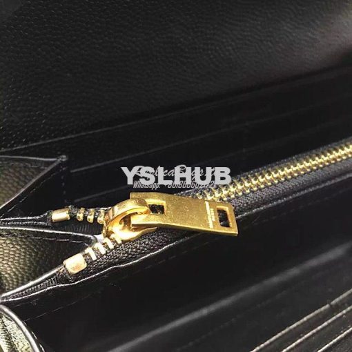 Replica YSL Saint Laurent Flap Wallet Textured Matelassé Leather 37226 4