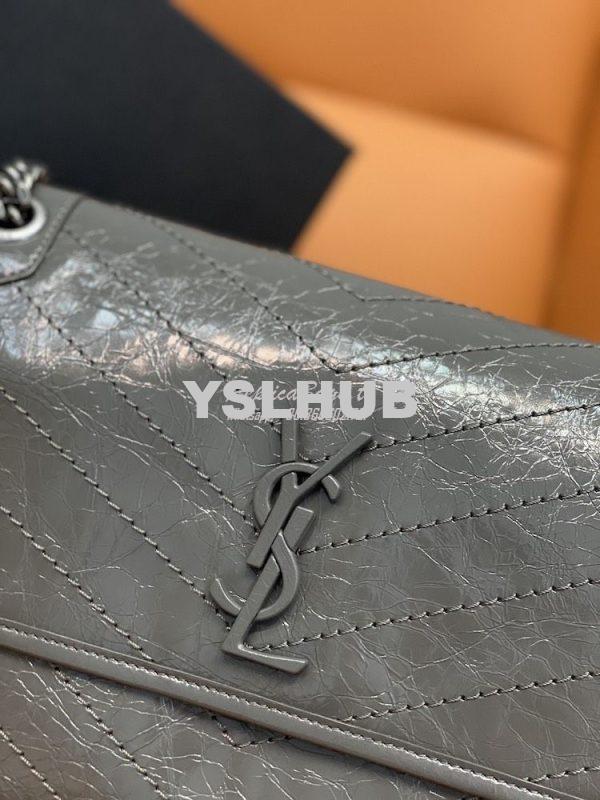 Replica YSL Saint Laurent Niki Chain Bag In Vintage Crinkled And Storm 3