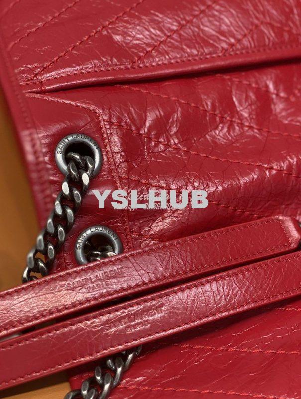 Replica YSL Saint Laurent Niki Chain Bag In Vintage Crinkled And Red Q 4