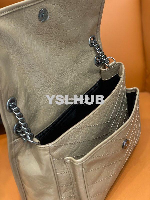 Replica YSL Saint Laurent Niki Chain Bag In Vintage Crinkled And Taupe 5