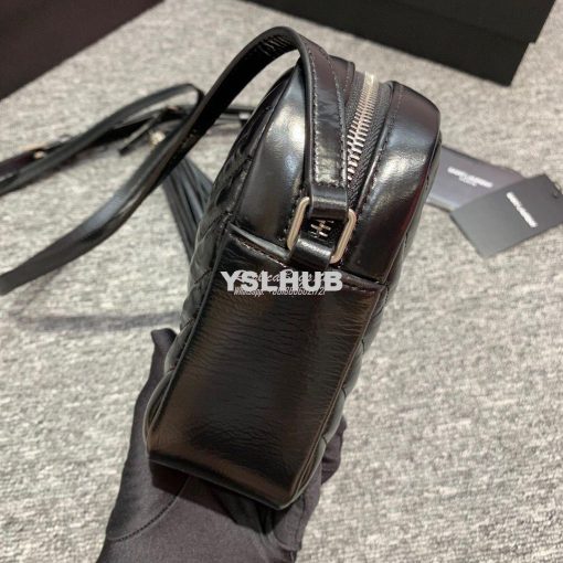 Replica YSL Saint Laurent Lou Camera Bag in quilted Black moroder Leat 2