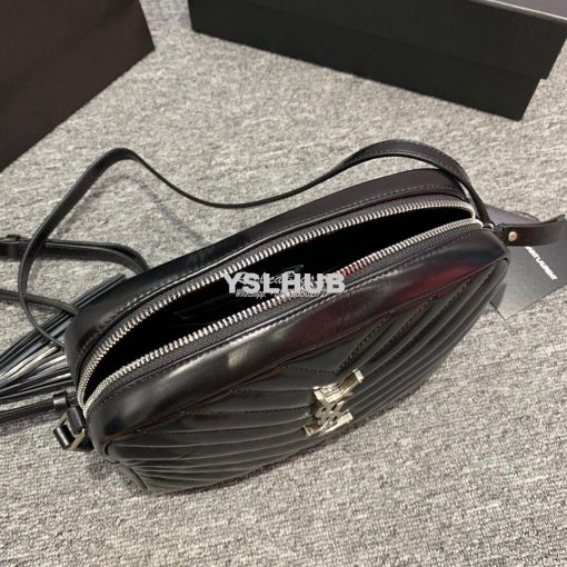 Replica YSL Saint Laurent Lou Camera Bag in quilted Black moroder Leat 6