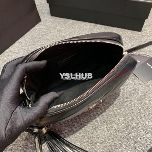 Replica YSL Saint Laurent Lou Camera Bag in quilted Black moroder Leat 9