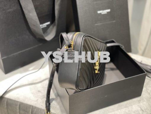 Replica YSL Saint Laurent  LouLou Camera Bag in quilted black leather 4