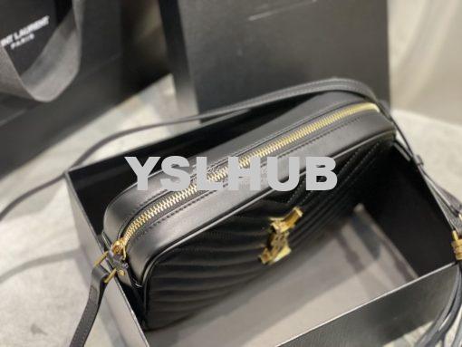 Replica YSL Saint Laurent  LouLou Camera Bag in quilted black leather 6