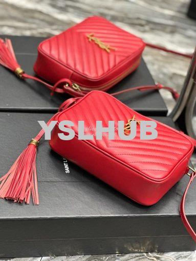 Replica YSL Saint Laurent LouLou Camera Bag in quilted red leather 520 4