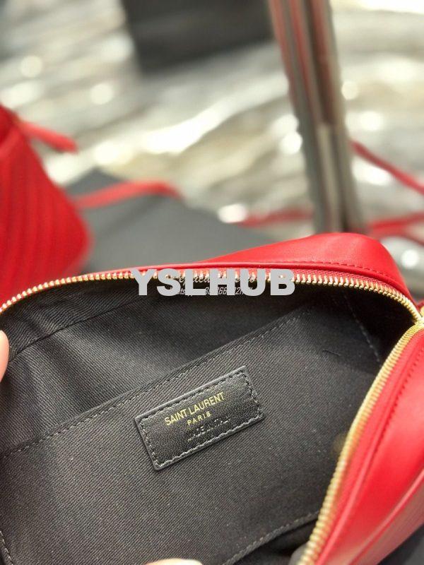 Replica YSL Saint Laurent LouLou Camera Bag in quilted red leather 520 12