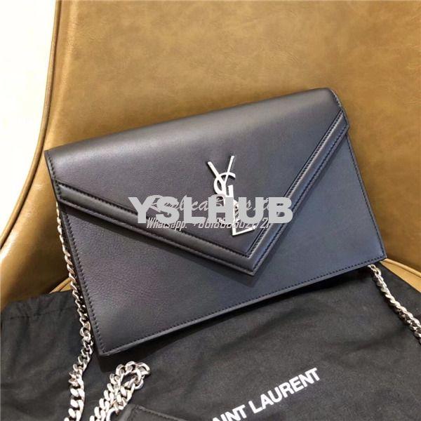 Replica YSL Saint Laurent mini toy city embroidered backpack in Black 12