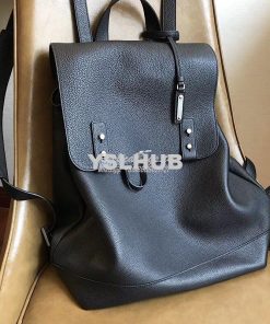 Replica YSL Saint Laurent Sac De Jour Backpack in Black Grained Leathe