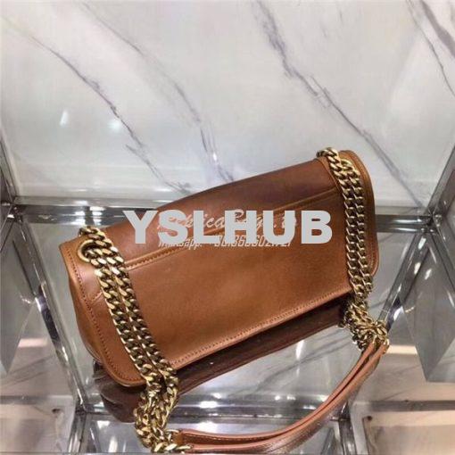 Replica YSL Saint Laurent Small Niki Chain Bag In cognac Leather 3