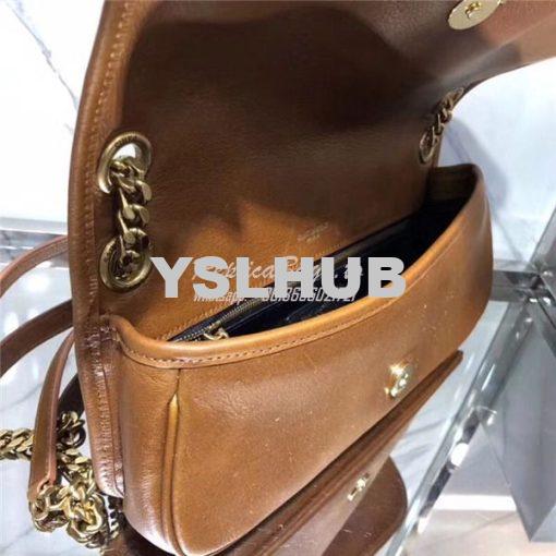 Replica YSL Saint Laurent Small Niki Chain Bag In cognac Leather 7