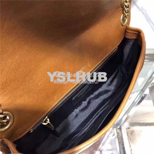 Replica YSL Saint Laurent Small Niki Chain Bag In cognac Leather 8