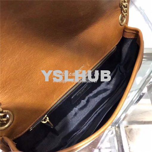 Replica YSL Saint Laurent Small Niki Chain Bag In cognac Leather 8