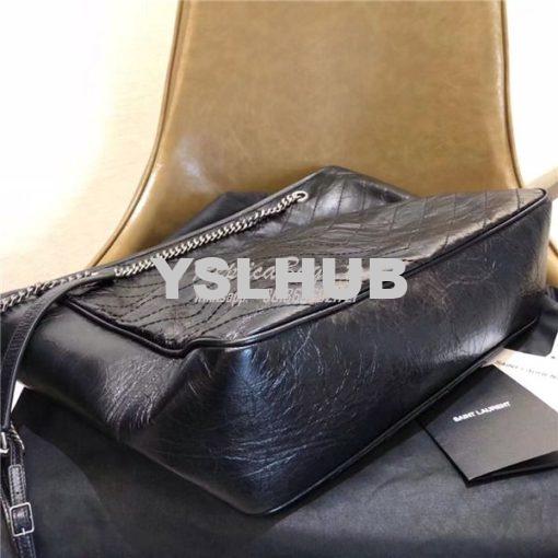 Replica YSL Saint Laurent Niki Large Black Vintage Leather Shopping Ba 4
