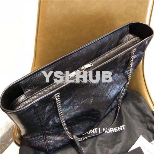 Replica YSL Saint Laurent Niki Large Black Vintage Leather Shopping Ba 8
