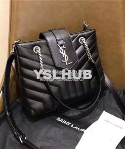 Replica YSL Saint Laurent Small Loulou Shopping Bag In Black “y” Quilt