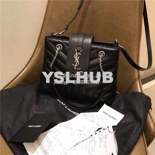 Replica YSL Saint Laurent Small Loulou Shopping Bag In Black “y” Quilt 3