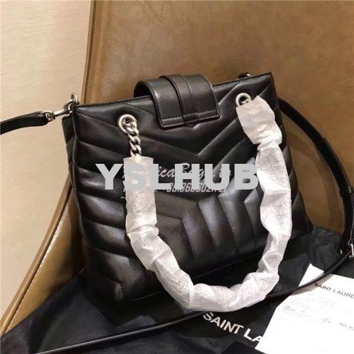 Replica YSL Saint Laurent Small Loulou Shopping Bag In Black “y” Quilt 9