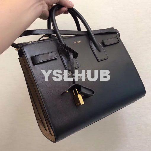 Replica YSL Yves Saint Laurent Classic Sac De Jour Bag in black leathe 10