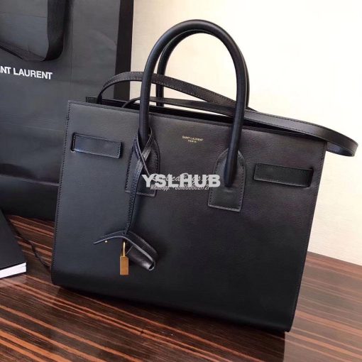 Replica YSL Yves Saint Laurent Classic Sac De Jour Bag in black leathe 12