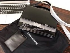 Replica YSL Saint Laurent Babylone Top Handle Bag In black Leather 2