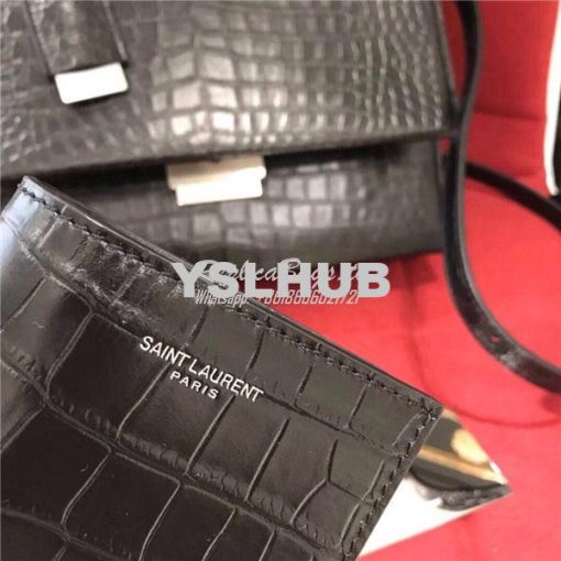 Replica YSL Saint Laurent Babylone Top Handle Bag In Black Crocodile E 19