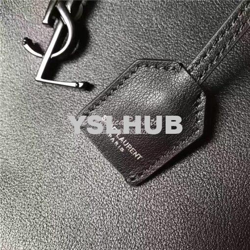 Replica YSL Yves Saint Laurent Cabas Y Calfskin Black Leather Tote Bag 5