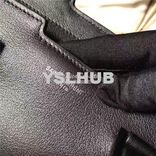 Replica YSL Yves Saint Laurent Cabas Y Calfskin Black Leather Tote Bag 8