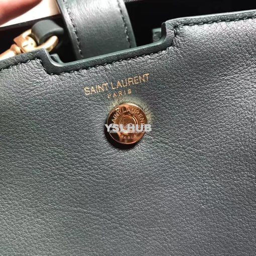 Replica YSL Yves Saint Laurent Toy Cabas Bag in Green 4