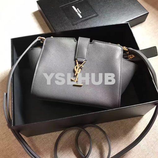 Replica YSL Yves Saint Laurent Toy Cabas Bag in Grey 3