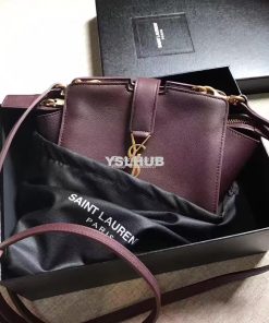 Replica YSL Yves Saint Laurent Toy Cabas Bag in Wine 2