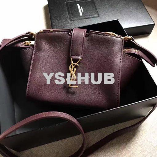 Replica YSL Yves Saint Laurent Toy Cabas Bag in Wine 3