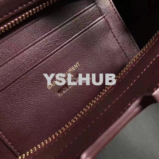 Replica YSL Yves Saint Laurent Toy Cabas Bag in Wine 9
