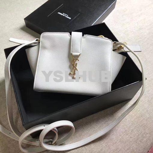 Replica YSL Yves Saint Laurent Toy Cabas Bag in White 2