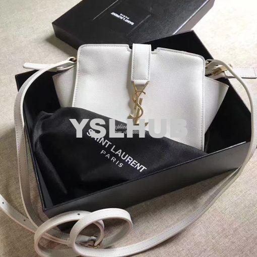 Replica YSL Yves Saint Laurent Toy Cabas Bag in White 3