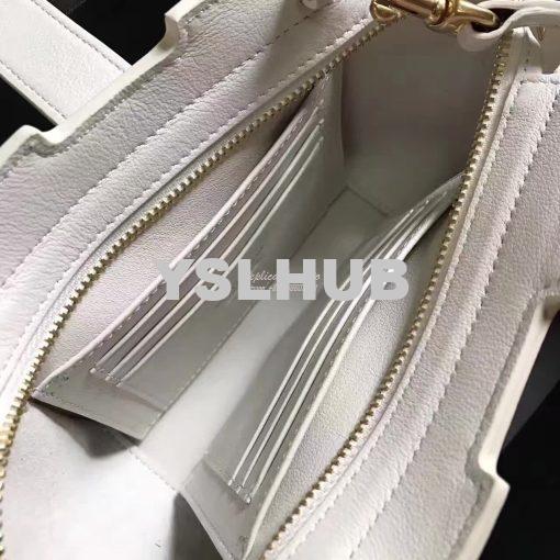 Replica YSL Yves Saint Laurent Toy Cabas Bag in White 8