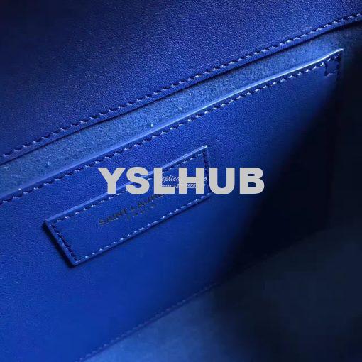 Replica YSL Classic Medium Monogram Saint Laurent Satchel In Blue Smoo 7
